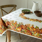 Benson Mills Harvest Splendor Engineered Printed Fabric Table Cloth, Fall, Harvest, and Thanksgiving Tablecloth (60" X 120" Rectangular, Harvest Splendor)