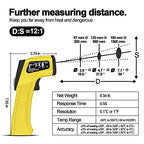 BTMETER BT-980D D:S 12:1 Handheld Industrial Infrared Thermometer, Digital Non-Contact Laser Temperature Gun for -58℉ to 1022℉(-50°C ~ 550°C) - NOT for Human Temp