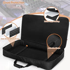 Carrying Bag Compatible with Pioneer DDJ RX/DDJ SX/DDJ SX2 / DDJ SX3 / Denon MC7000 / Numark NS6, DJ Controller Storage Bag with Foam Padding for DJ Cable or Other Accessories (L, Black)
