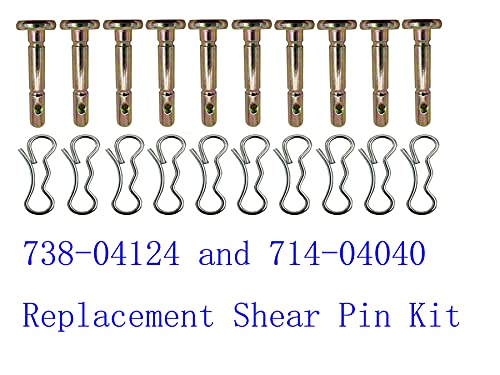 30 pcs 738-04124A and 714-04040 Shear Pins and Cotter Pins for Cub Cadet MTD Troy Bilt Snowblowers