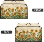 GLENLCWE Field Sunflower Crock Pot Cover Dust Cover Butterfly Slow Cooker Covers Oval Foldable Portable Dust Covers for 6qt Instant Pot and 6qt Slow Cooker Kitchen Accessories