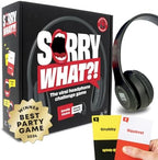 Lucky Egg Sorry What - Hilarious Lip Reading Friends Party Game Based On The Headphone Challenge TikTok Trend - 2+ Players 40,000 Funny Word Phrase Combinations Card Game for Friends (Original)
