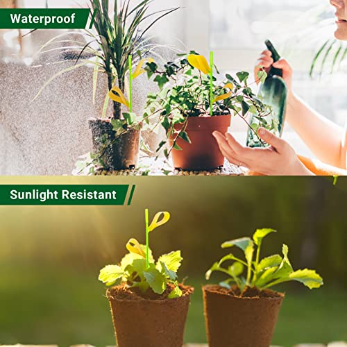 90PCS Yellow Sticky Traps for Indoors/Outdoor Gnat Traps for Plants Fungus Gnats Sticky Traps for Whiteflies Mosquitoes Fruitflies Thrips Aphids. Stake Holders Included Dual-Sided