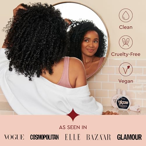 Glaze Super Gloss Color Conditioning Gloss – Lustrous Ebony for Natural Black Hair – Rinse Out Semi-Permanent Hair Gloss that Enhances Color and Boosts Shine & Hydration