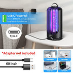 Bug Zapper for Indoor Outdoor, Rechargeable Mosquito Zapper with 3600V High Powered, Electric Pest Control Insect Fly Zapper Can Attract Gnats, Mosquitoes, Flies, Moths for Home, Patio (Purple)