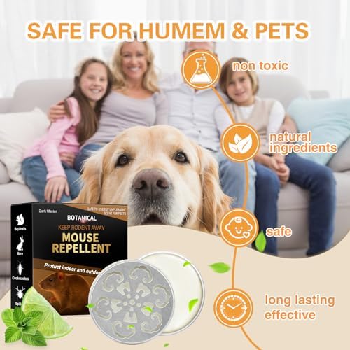 Dark Master 6 Pack Rodent Repellent for Car Engines, Mighty Peppermint Oil to Repel Mice and Rats,Environmentally Friendly and Humane Mouse Trap for Car Engines,House (Mint)