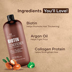 Botanic Hearth Biotin Conditioner with Ginger Oil & Keratin | For Hair Growth |With Turmeric Extract, Argan Oil, Tea Tree Oil & Vitamin E | Sulphate & Paraben Free | 16 fl oz