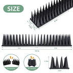Bird Spikes, 20 Packs Bird Deterrent, Raccoon for Outdoor Repelling Reptiles, Squirrel Spikes for Fences and Roofs to Keep Birds Away