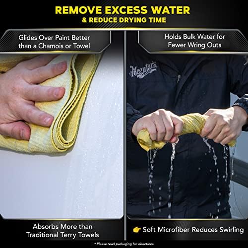 Meguiar's Water Magnet Microfiber Drying Towel - Premium Car Drying Towel That's Super Plush, Water Absorbent & Scratch-Free - 1 Pack
