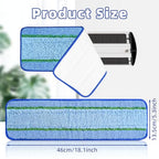 6 Pack Upgraded Microfiber Mop Pads for Rubbermaid Commercial 18 Inch Mop and 17 Inch Mop, Reusable Wet & Dry Commercial Cleaning Mop Refill Replacement Head for Multi-Surface Floors, Without Handle