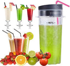 Replacement Parts for Nutri Ninja, 6Fin Blender Male Blade and cups Set for Blender BL660 BL770 BL780 BL740 etc. (5-pack)