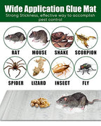 SEEKBIT 3 Pack Rat Sticky Traps Extra Large, Clear Mouse Glue Trap Sticky Trap for Mice and Rats, Enhanced Stickiness Trapping Pads Snakes Spiders Roaches for House Rodent Pest Control - 47.2x11