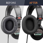 SOULWIT Earpads Replacement for Sony MDR-7506 MDR-V6 MDR-V7 MDR-CD900ST Monitor Headphones, Ear Pads Cushions with Softer High-Density Foam - 7506 MF Black