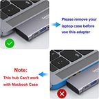 USB C Adapter for MacBook Pro/Air M1 M2 M3 2021 2020 2019 13" 15" 16", 6 in 1 USB-C Hub MacBook Pro Accessories with 3 USB 3.0 Ports,USB C to SD/TF Card Reader and 100W Thunderbolt 3 PD Port