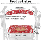 LedBack Christmas Decor Walker Accessories Rollator Walker Seat and Backrest Covers Soft Dust Cover for Seniors in Assisted Living Christmas Elk 2 Piece Walker Seat Cover Set