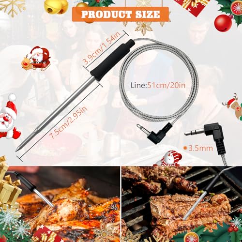 Smart Thermometer Probe for Ninja FG550/ FG551 Foodi Smart XL 6-in-1、IG651 7-in-1 Indoor Grill with Air Fry, Replacement for Ninja Oven Meat Probe (for NJ-FG550)