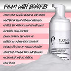 Eyelash Extension Shampoo & Brush - Large 100ml Bottle - Gentle Foaming Cleanser Lash Wash for Extensions and Natural Lashes - Safe Daily Makeup Remover - Paraben & Sulphate Free - Salon & Home Use