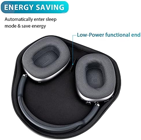 Smart Case for AirPods Max Headphones with Sleep Mode Function, Protective Hard Shell Travel Carrying Bag with Cable Storage, Compact Design Storage Accessories for AirPods Max