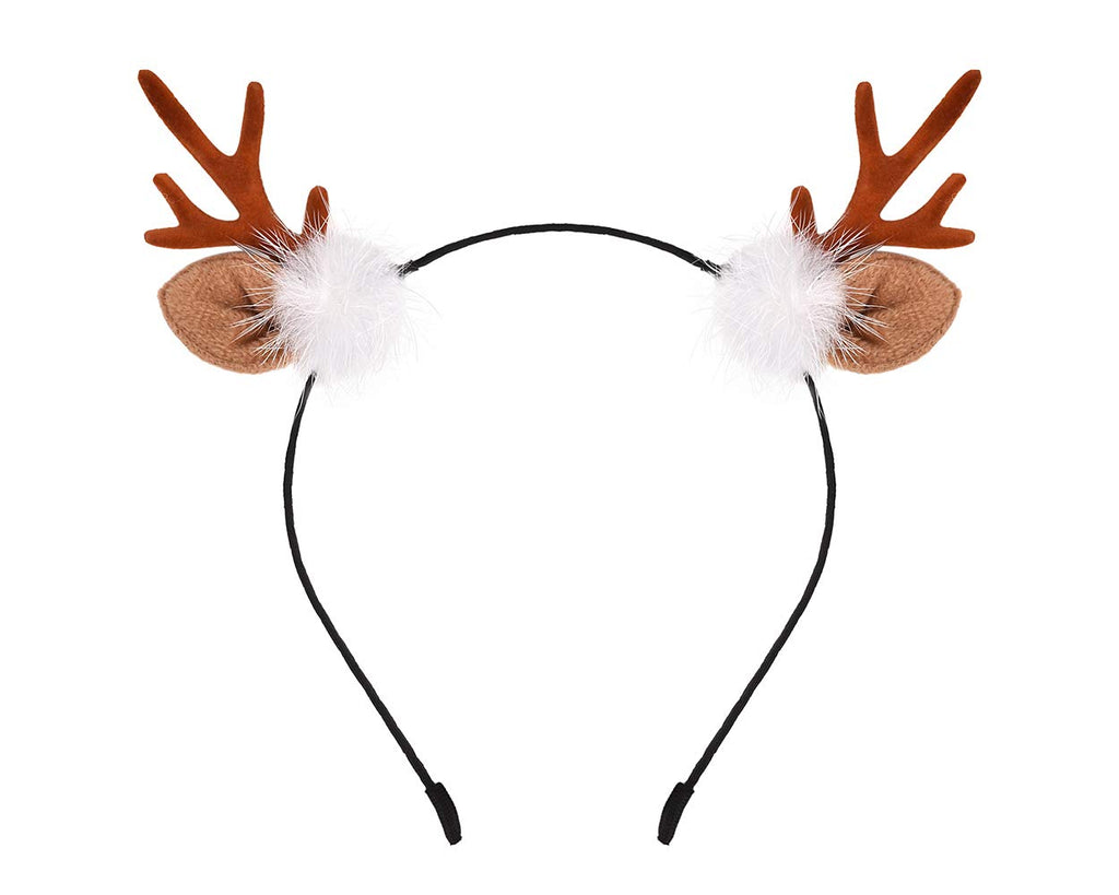 DS. DISTINCTIVE STYLE Deer Antler Headband Reindeer Fawn Horn Hair Accessories for Christmas