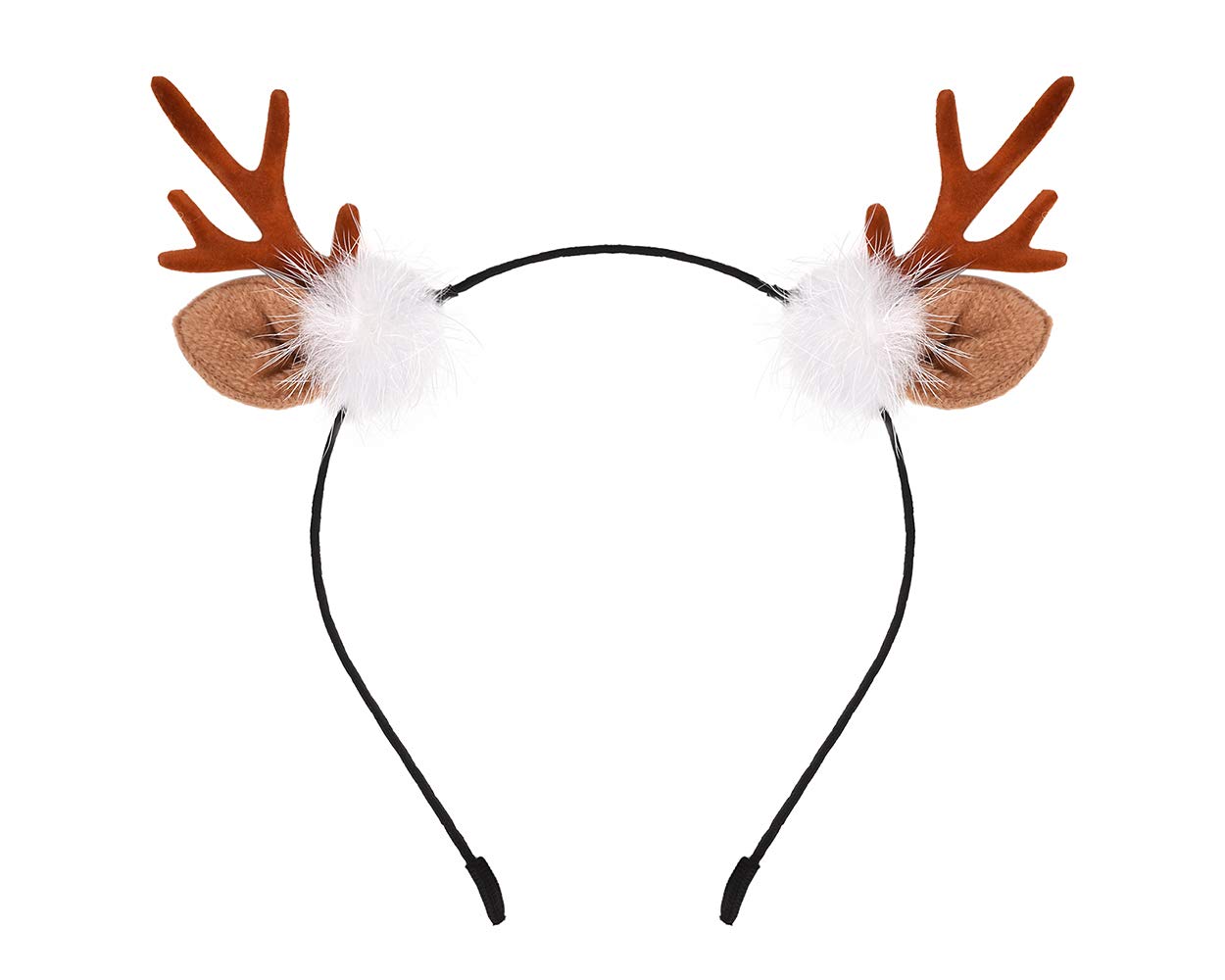 DS. DISTINCTIVE STYLE Deer Antler Headband Reindeer Fawn Horn Hair Accessories for Christmas