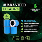 Catchmaster GRO XL AG Roll 4PK, Double Sided Adhesive Fly Tape Strips, Fungus Gnat Sticky Trap for Greenhouse, Garden, Nursery, Pest Control Gardening Supplies, Pet Safe Insect Trap, 328' x 6", Blue