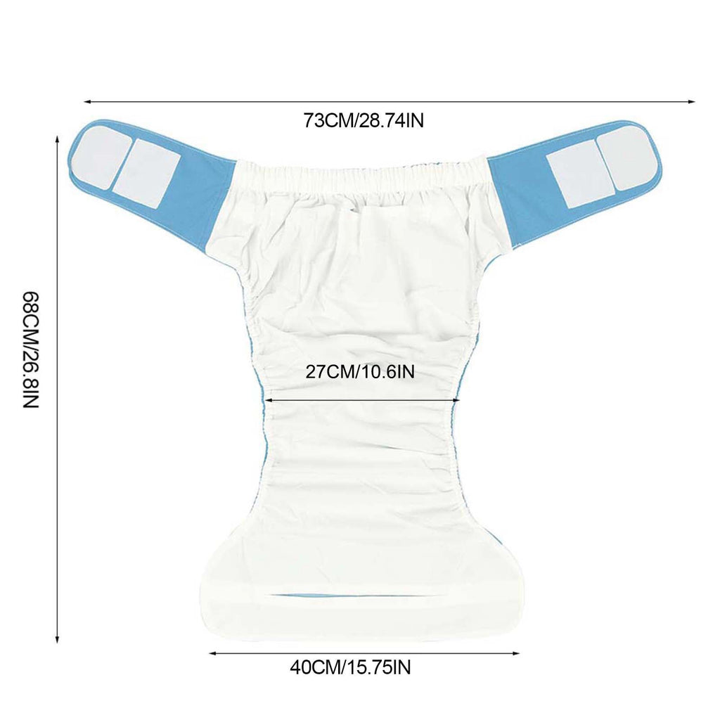 ZJchao Adult Diaper Cover, Waterproof Washable Reusable Adult Elderly Cloth Diapers Adult Pocket Nappy Cover Diapers for Adults Pocket Nappies Adult Diaper Adult Pocket Nappy Cover(Blue)