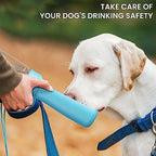 Portable Dog Water Bottle Dispenser [Leak Proof & Foldable] Dog Travel Water Bottle Bowl Accessories for Puppy Small Medium Large Dogs Pet Water Bottles for Dogs Walking Outdoor Hiking 19OZ