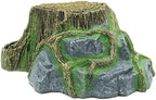 JIHAQUA Resin Large Turtle Tank Accessories Reptile Hideouts Cave Habitat Decor for Gecko Leopard Lizards Toad