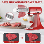 Meat Tenderizer Attachment for Kitchenaid Stand Mixer, Meat Tenderizer Machine for Kitchenaid Mixer Accessories, Meat Tenderizer with Stainless Steel Gears by Cofun