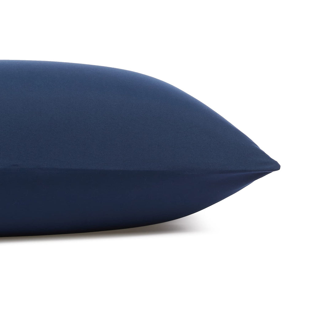 Amazon Basics Lightweight Super Soft Easy Care Microfiber 4-Piece Bed Sheet Set with 14-inch Deep Pockets, Queen, Navy Blue, Solid