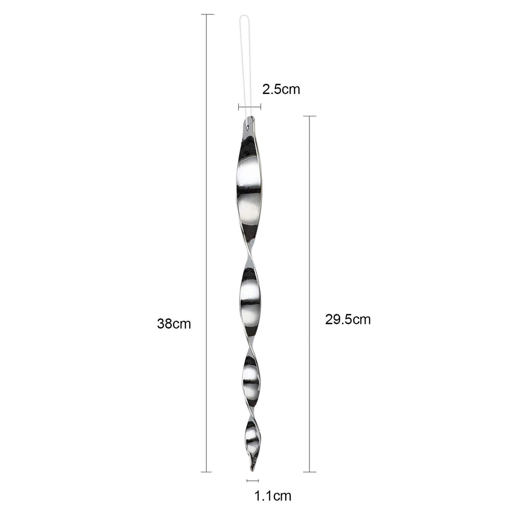 Besmon Woodpecker Bird Scare Devices，Reflective Scare Rods Control Device to Keep Birds Away from Patio Pool（Christmas Reflective Strip Hanging Home as Decoration）(12 Pack) (6pcs)