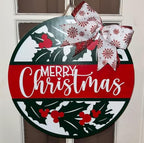 Christmas Stencils for Painting on Wood 12” Large Christmas Stencil Reusable Half Round Holiday Drawing Templates for Painting on Wood DIY Crafts Doormat Canvas Window Decor