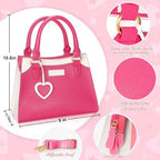 Officygnet Play Purse for Little Girls, Pretend Princess Play Girls Toys for 3 4 5 6 7 8 Year Old, Toddler Purse with Accessories, Kids Toy Purse Birthday for Girls Ages 3-5 4-5 6-8