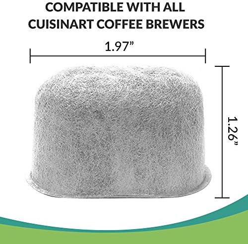 Cuisinart Compatible Activated Charcoal Water Filter Replacement - Universal Fit All Cuisinart and Braun Coffee Makers - Pure and Refresh Taste (12 Pack)