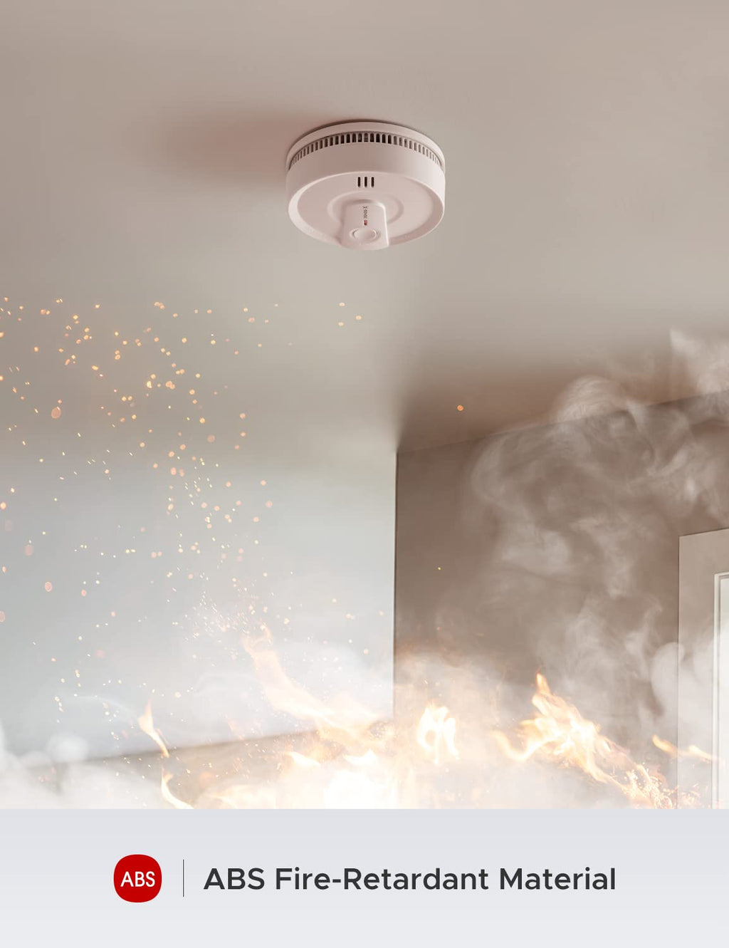 X-Sense Smoke Detector, Wireless Interconnected Smoke Alarm with 10-Year Battery Life and Transmission Range of Over 820 ft, SD20-W, Pack of 1