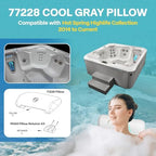 3-Pack 1411501 77228 Spa Neck Pillow for Hot Spring Highlife Series From 2014-Current, 14" L X 5.5"W, Cool Gray, Hot Tub Head Rest Pillows for Watkins Five Years Free Replacement