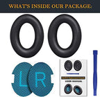 SoloWIT Protein Leather Earpads Cushions for Bose Headphones, Replacement Ear Pads for Bose QuietComfort 15 QC15 QC25 QC2 QC35/Ae2 Ae2i Ae2w/SoundTrue & SoundLink Around-Ear Series - Black&Blue