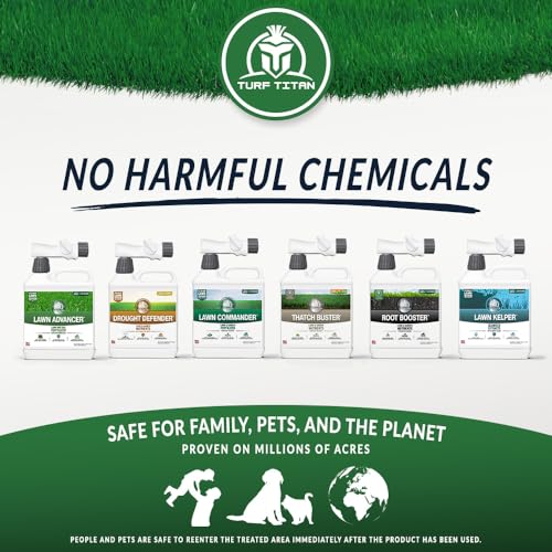 Turf Titan Hydro Holder - Grass Wetting Agent - Superior Surfactant and Wetting Agents for Soil - Liquid Concentrate for Moisture Control and Efficient Water Use in Lawn Soil - 32 oz - No Hose Sprayer