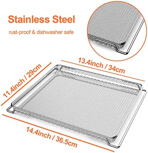 Air Fryer Oven Basket, Original Replacement Baking Trays for NINJA DT201 DT251 Foodi Digital Air Fryer Oven, Mesh Basket, Ideal Accessories for Air Frying and Dehydrating