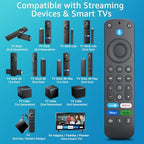 Replacement Voice-Remote-Control for Fire-TV-Stick/TV Cube and Compatible with Insignia/Toshiba/Pioneer Fires Smart TVs