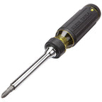Klein Tools 32305 Multi-bit Ratcheting Screwdriver, 15-in-1 Tool with Phillips, Slotted, Square, Torx and Combo Bits and 1/4-Inch Nut Driver