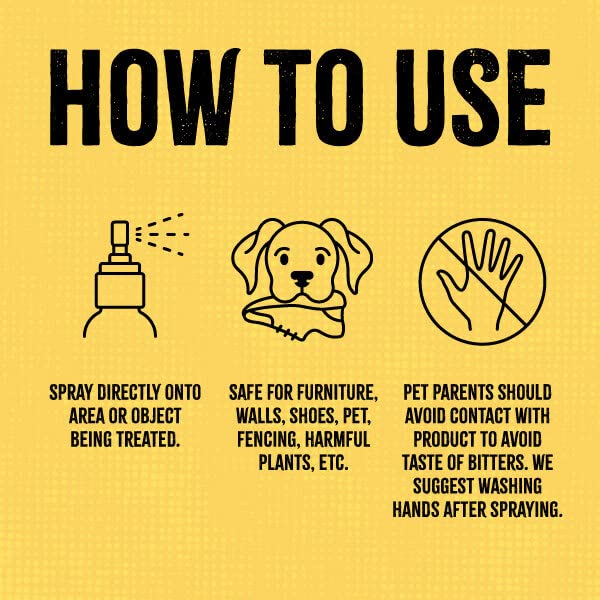 FOOEY Ultra-Bitter Training Aid Spray – Chewing, Biting, Licking Deterrent for Dogs, Cats, Horses, Rabbits, Ferrets, Birds - Safe for Pet’s Skin – Can Also Protect Garden from Deer and Pests (16 oz.)
