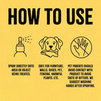 FOOEY Ultra-Bitter Training Aid Spray – Chewing, Biting, Licking Deterrent for Dogs, Cats, Horses, Rabbits, Ferrets, Birds - Safe for Pet’s Skin – Can Also Protect Garden from Deer and Pests (16 oz.)