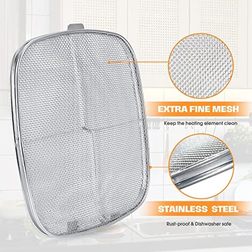 Stainless Steel Splatter Shield 2 Pack Air Fryer Foodi Accessories Replacement Parts for Ninja Foodi AG300, AG300C,AG301C, AG302