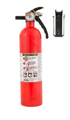 Kidde Carbon Monoxide Detector, Plug in Wall with AA Battery Backup, Test-Hush Button & Fire Extinguisher for Home, 1-A:10-B:C, Dry Chemical Extinguisher, Red, Mounting Bracket Included
