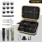 Boobowl Barber Accessories Bag for Clippers and Supplies, Mens Hair Trimmers Box, Portable Clipper Storage Holder for Hair Cutting, Guard Grooming Kit and Barbers Supplies (Bag Only)-Dark Black