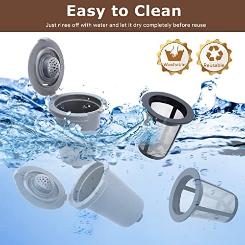 KEEPOW 4PCS Reusable Filter Cup for Cuisinart Coffee Maker Filter Replacement Parts, Reusable Coffee Filters for Cuisinart Single Serve Coffee Maker for HomeBarista Reusable Filter Cup