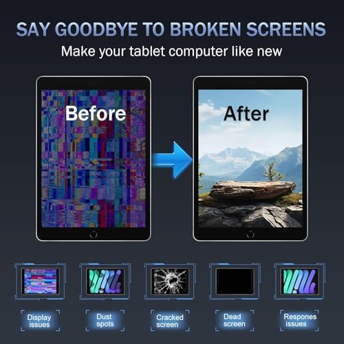 for iPad 7th 8th 9th Gen 10.2" LCD Screen Replacement Display (A2197 A2198 A2200 A2270 A2428 A2429 A2430 A2602 A2603 A2604 A2605) for iPad 7|8|9 Generation Repair Kits (Not Touch Glass)