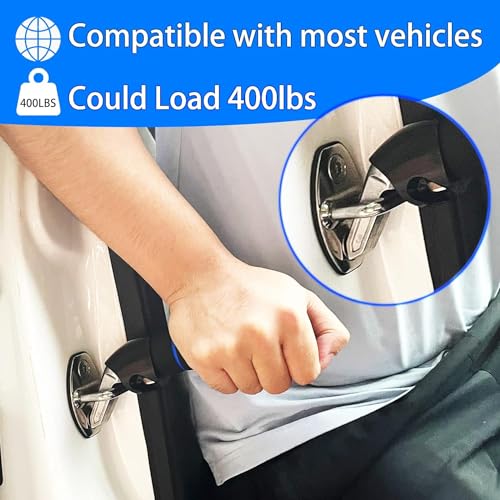 KOUNATSURI Car Door Handle for Elderly Car Handle Assist Support Handle Multifunction Handle for Elderly and Handicapped(Blue)