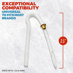 Hearing Aid Tubes - Size #13 Preformed BTE Earmold Tubing - (Pack of 12) 3.5 x 2mm with Gold Tube Lock Replacement Tube - Flexible Medium Wall Tubes Compatible with Most Hearing Aid Brands